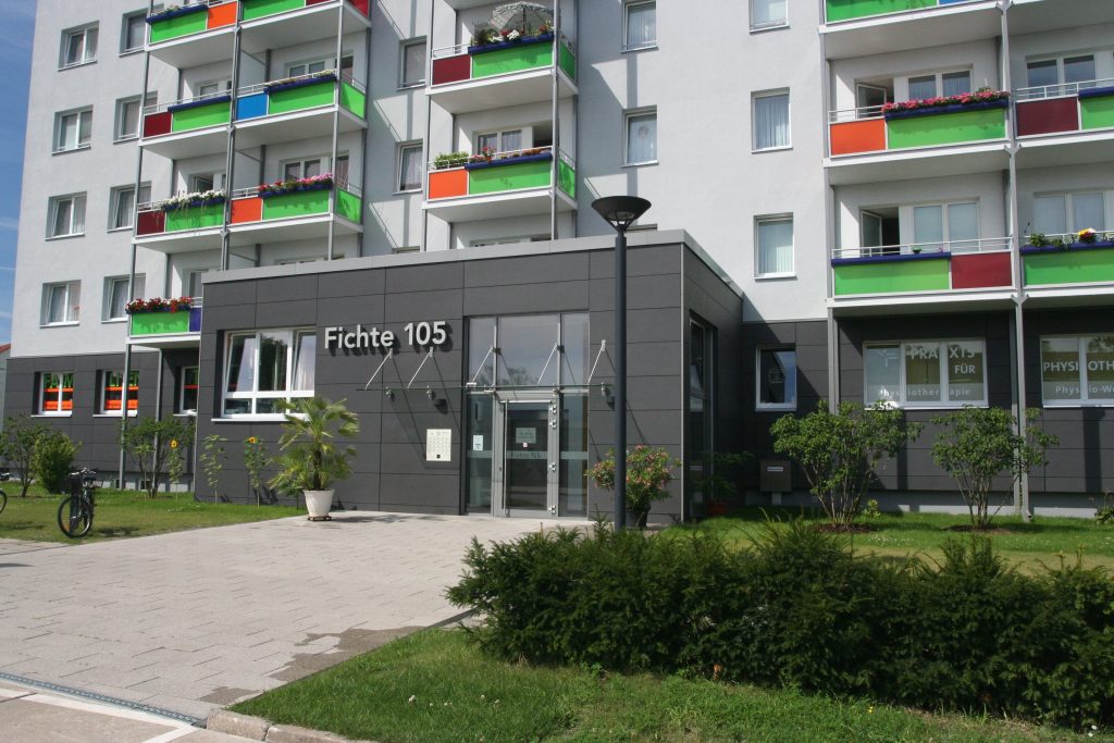 Haus "Fichte 105" in Wildau, in welchem sich der Familientreff Kleeblatt befindet